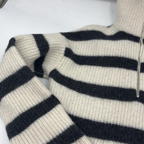Alex Mill Felix Striped Zip Sweater - Picture 3 of 6
